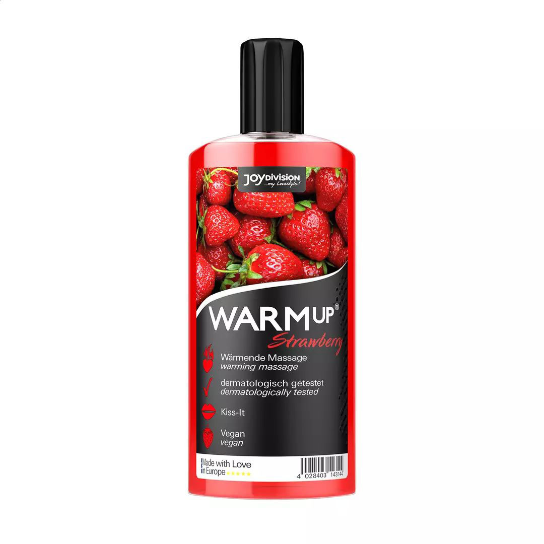 Олія для масажу JoyDivision Warm Up Warming Massage Liquid, Strawberry, 150 мл